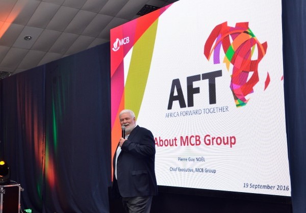 The Mauritius Commercial Bank Group hosts 40 top executives representing 40 African banks at the week-long 2016 Africa Forward Together conference. PORT LOUIS, Mauritius, September 20, 2016/ -- The Mauritius Commercial Bank Group (MCB) (www.MCBAFT.com) hosts 40 top executives representing 40 African banks at the week-long 2016 Africa Forward Together conference which opened this morning at the five-star Ravenala Attitude Hotel. Africa Forward Together (AFT) is an annual event organised by MCB since 2009 to showcase its “Bank of Banks” initiative. Since its inception, 351 delegates representing 108 financial institutions and representing 27 countries have attended the conference, which also aims at fostering better understanding and mutual cooperation between African banks.