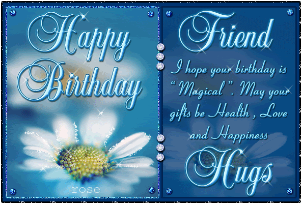 Happy Birthday Wishes for a Friend Design Printable ...