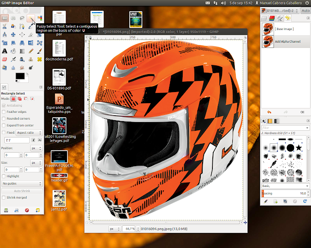 DriveMeca muestra como crear una imagen transparente en Gimp