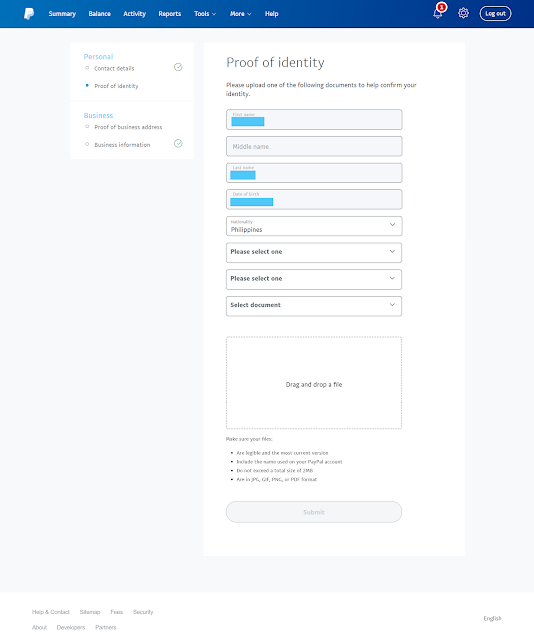 Dropped like a Hatputito PayPal Confirming Identity