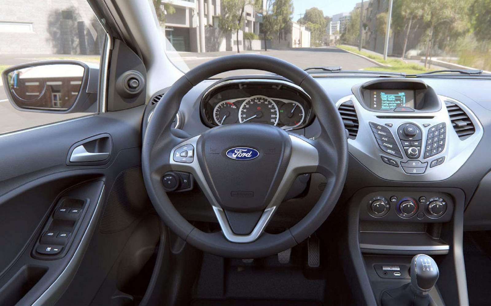 Novo Ford Ka 2015 - interior - painel