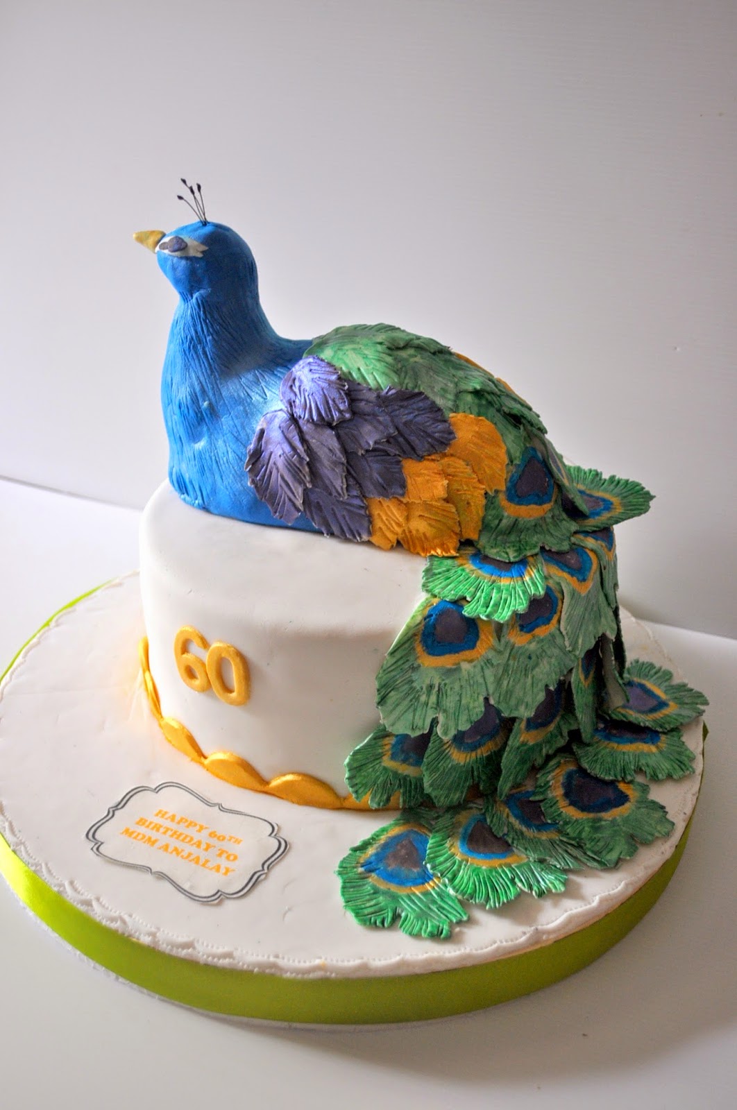 Peacock Birthday Cake