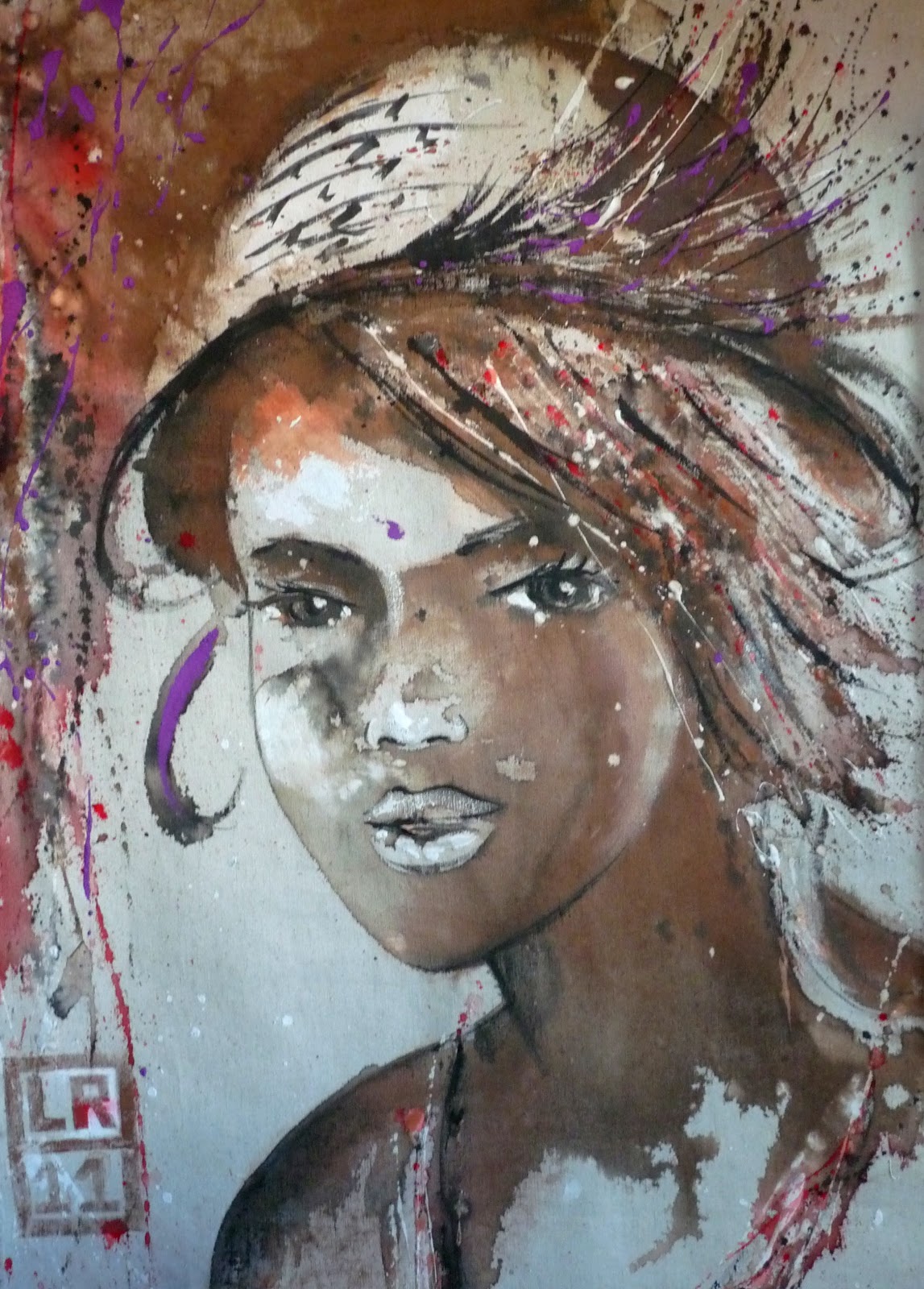 Lydia Roche Art - portrait femme Afrique art contemporain dessin ...