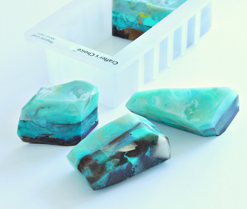 DIY Gemstone Soap Tutorial How to Make Easy Gem + Mineral Shaped Soap