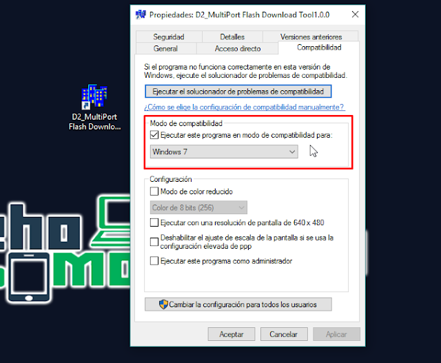 Modo de compatibilidad windows 7