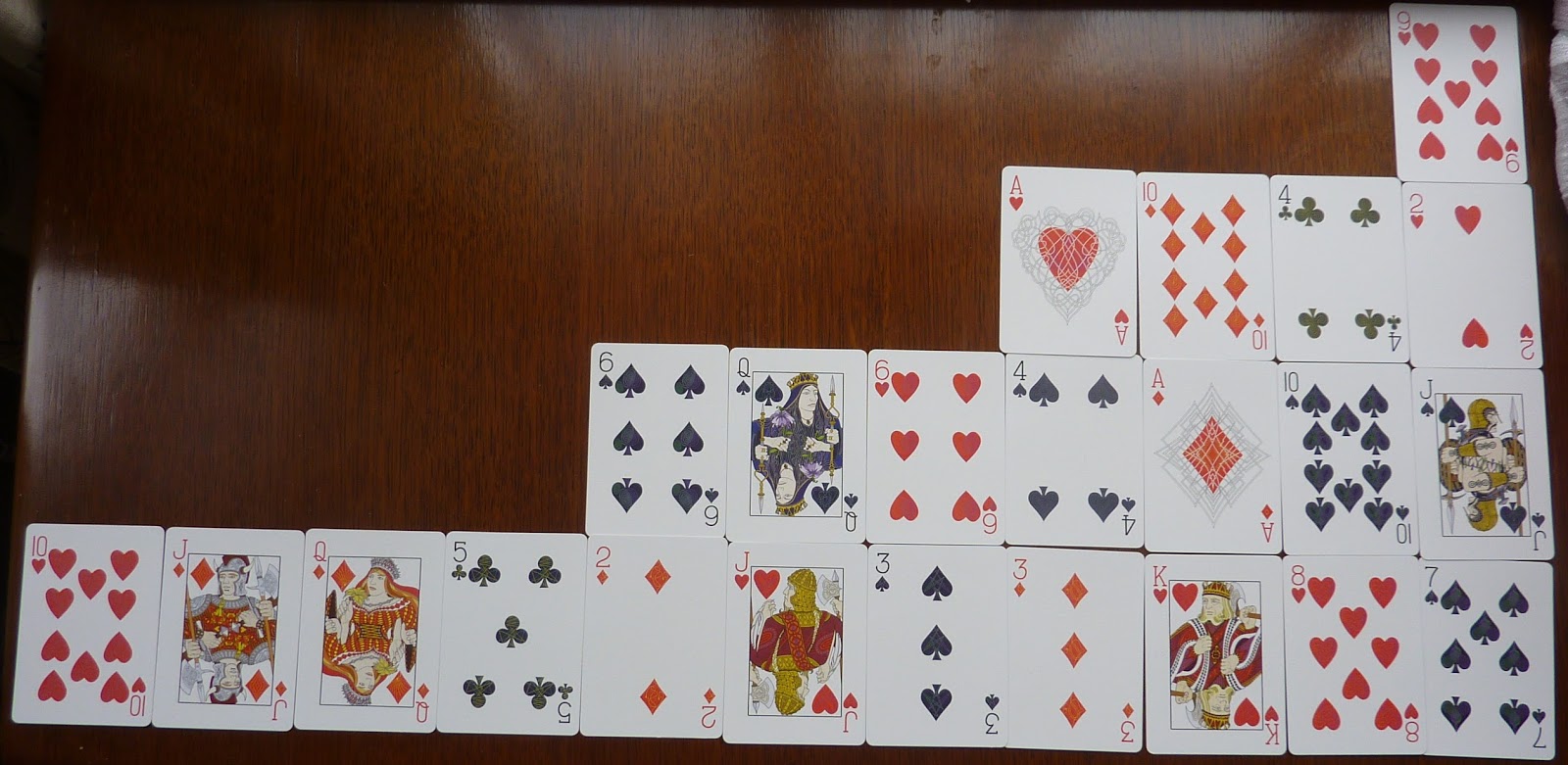 Rowan Tarot For study The Three Steps playing card spread