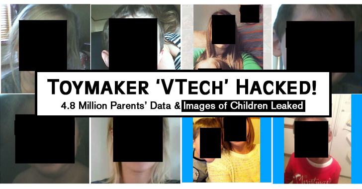 Toymaker VTech Hack Exposes 4.8 Million Customers, including Photos of Children