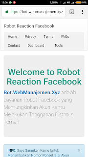 Cara install Bot Reaction Facebook 2018 terbaru work 100 | WMI - https://3.bp.blogspot.com/-4EyGER4fK5U/Wn1wXZIwkyI/AAAAAAAAANw/AAQpyom5zrI4MJR0OOOVnkNizmucsqrDgCLcBGAs/s320/Screenshot_2018-02-09-16-56-15-284_com.android.chrome.png