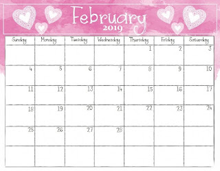 Free Printable Calendar February 2019