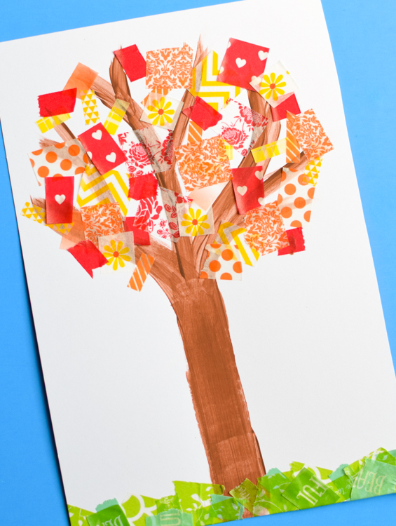 Washi Tape Fall Trees What Can We Do With Paper And Glue