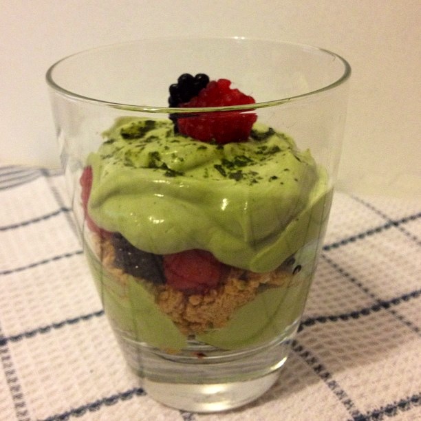 Poppin' kitchen Green tea yogurt parfait
