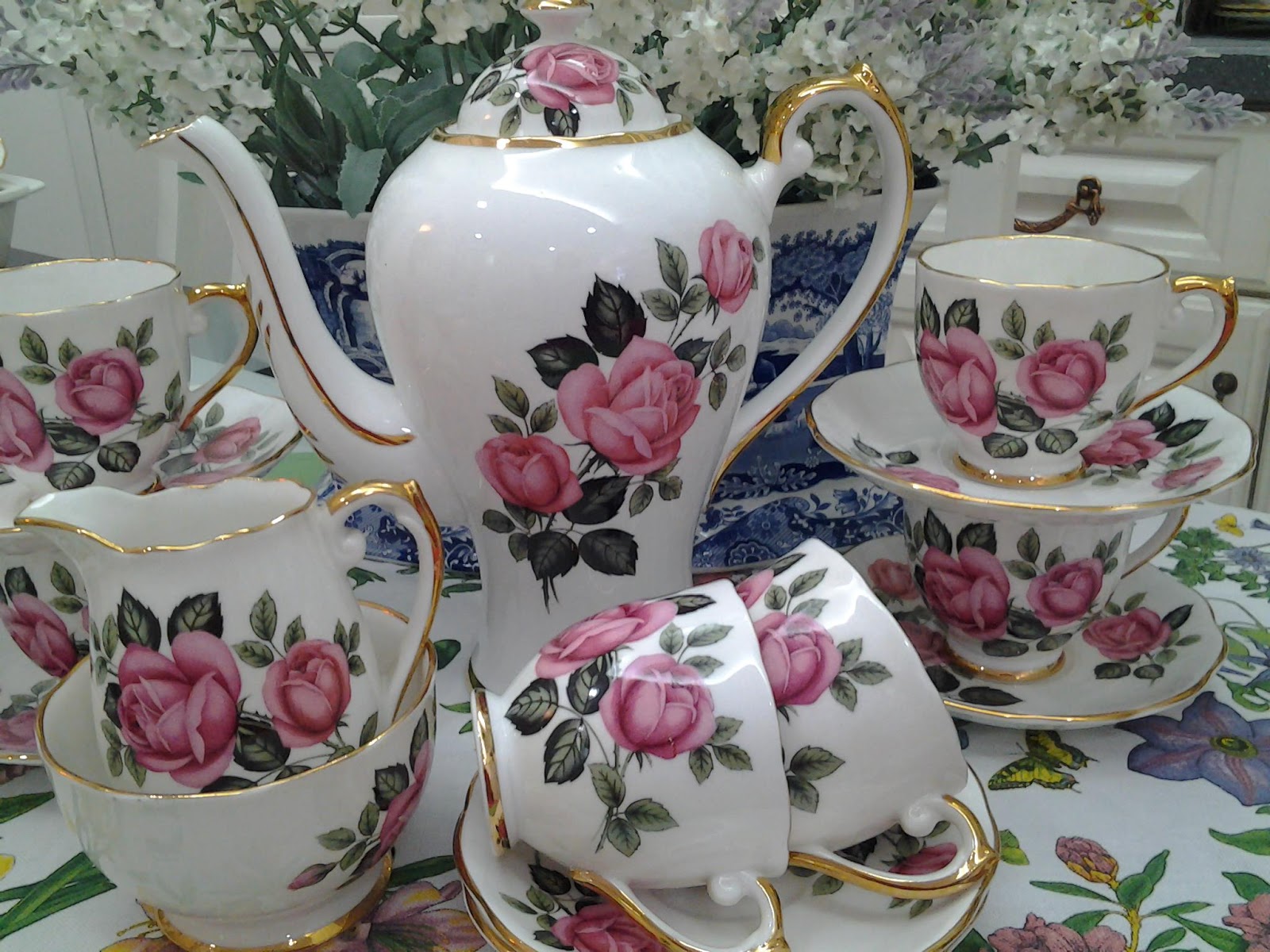 Lovely Treasures from English Garden English Tea Set for Sale.. "Special Bargain"
