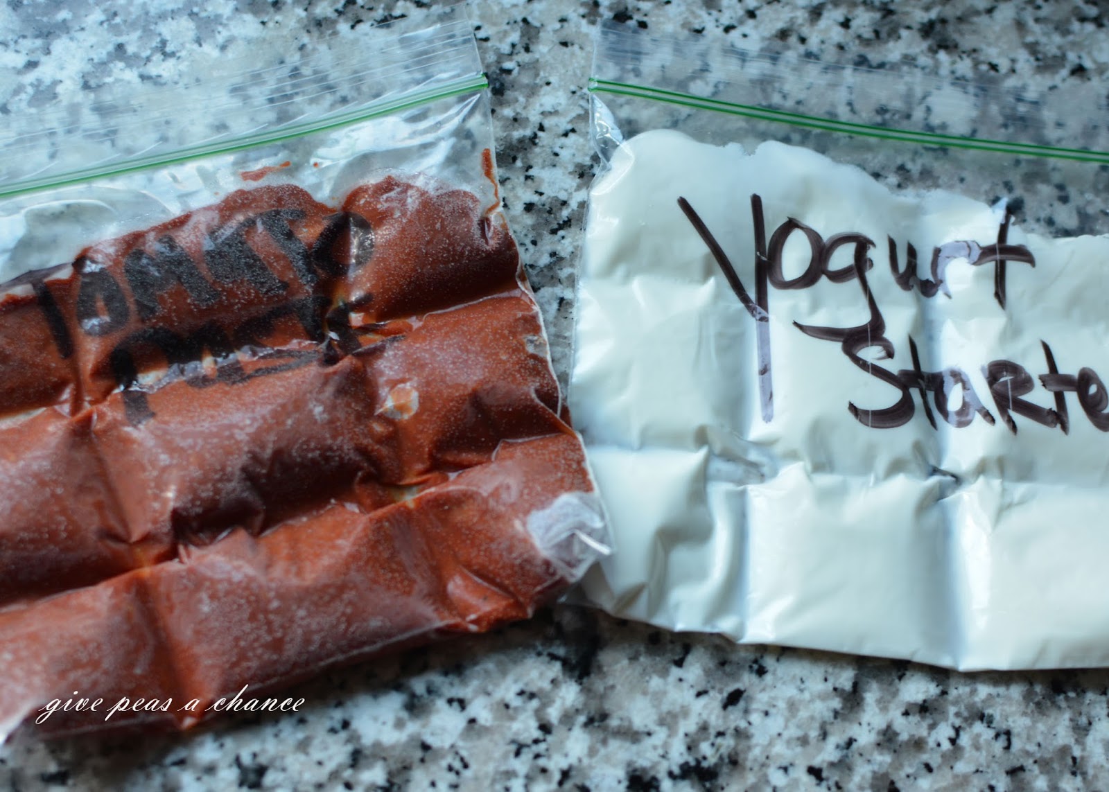 Give Peas a Chance Freezer Tip Tomato Paste and Yogurt Starter