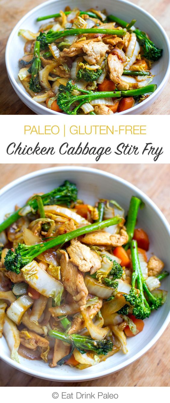 Quick & Easy Chicken Cabbage Stir Fry #paleo #glutenfree #healthy #easyrecipe Quick & Easy Chicken Cabbage Stir Fry #paleo #glutenfree #healthy #easyrecipe