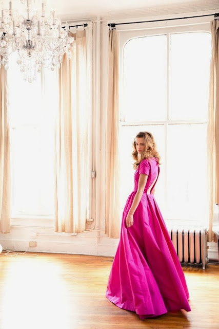 elsa schiaparelly, hot pink, shocking pink, fashion history, fashion 1950, pink dress