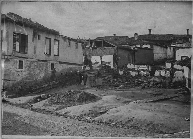 Consequences of the bombing of Bitola. View taken to the northwest. January 1917