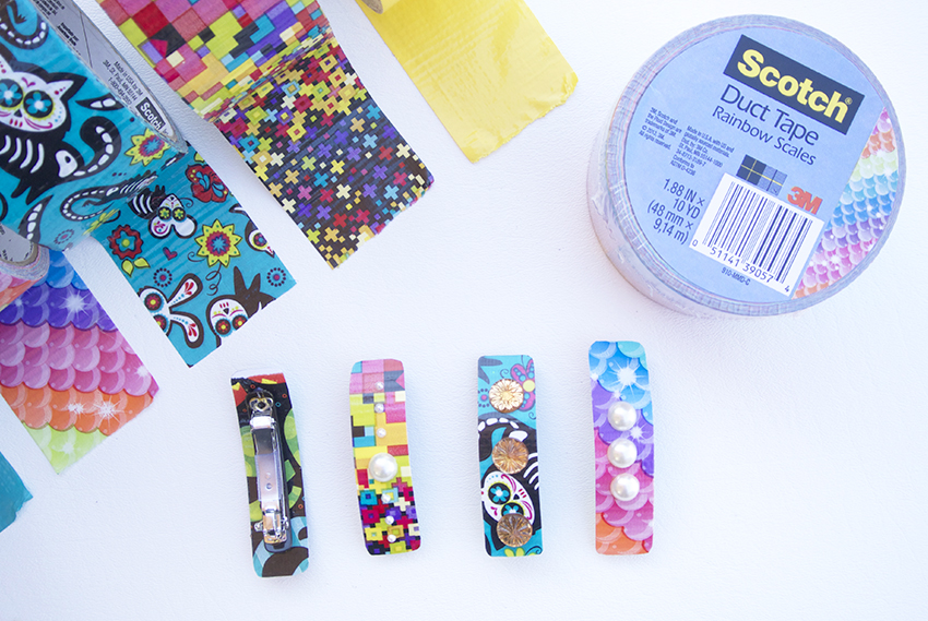5 Minute DIY Duct Tape Hair Clips
