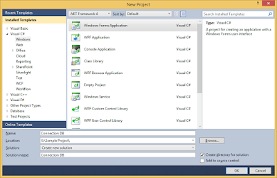 new project windows form visual studio