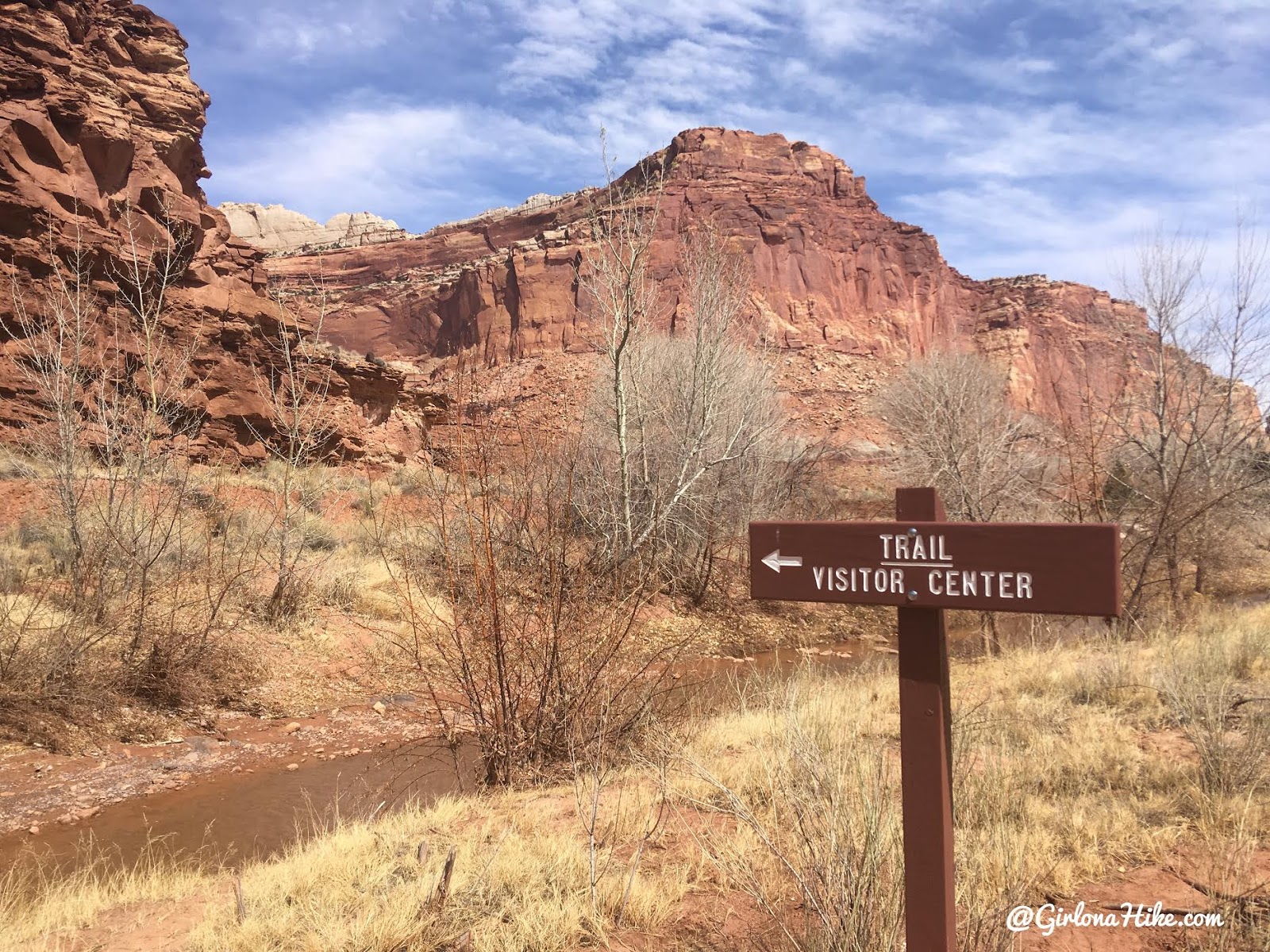 Hiking Sulphur Creek, Capitol Reef National Park Girl on a Hike