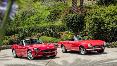 1968 and 2017 fiat 124 spider hd wallpaper