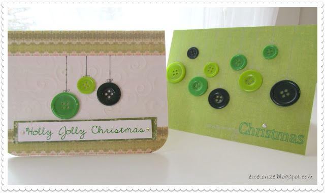 DIY Christmas Cards, Button Cards, Button Art