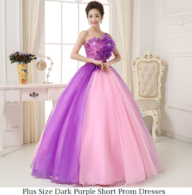Plus Size Dark Purple Short Prom Dresses
