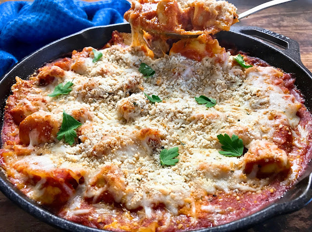 Skillet Chicken Parmesan Lasagna