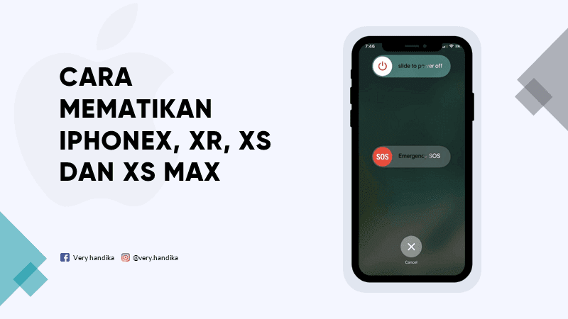 Cara Mematikan iPhone X, XR, XS dan XS Max