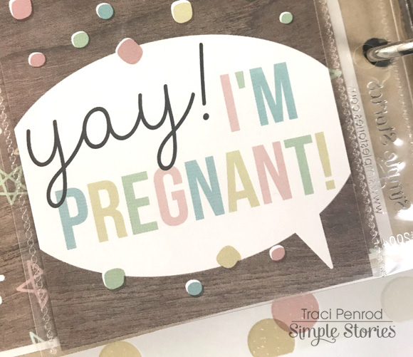 Pregnancy & Baby Girl Scrapbook Album with polka dots