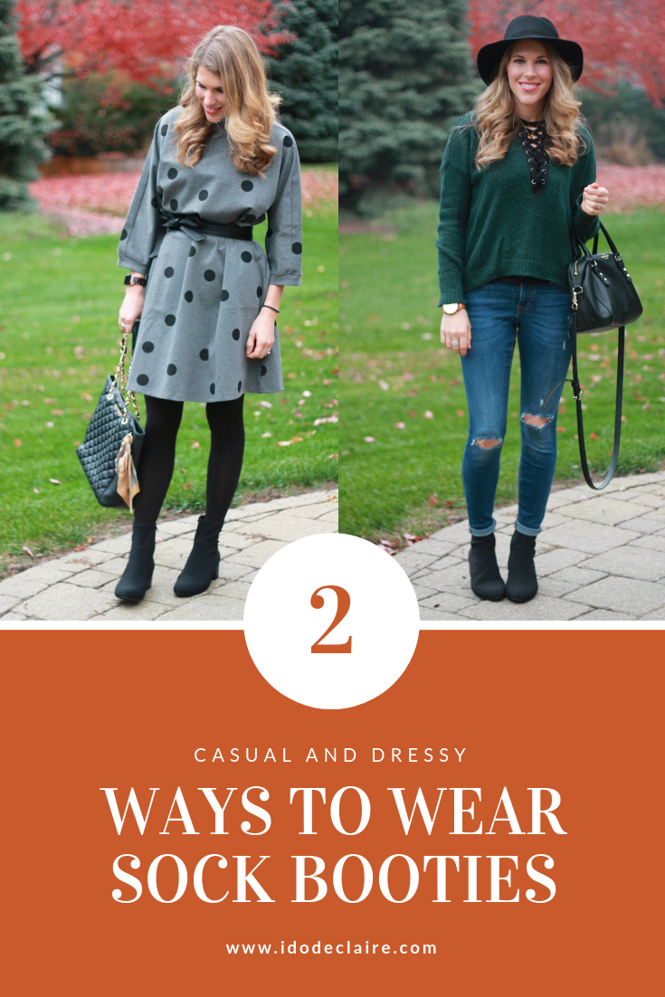 2 Ways to Wear Sock Booties for Fall - I do deClaire