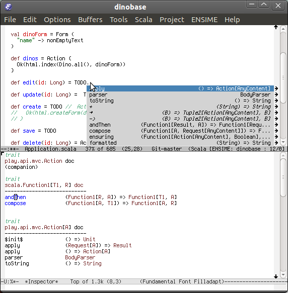 Emax Ide Coding T-Rex Programming: Emacs as IDE for Play! 2.0 framework