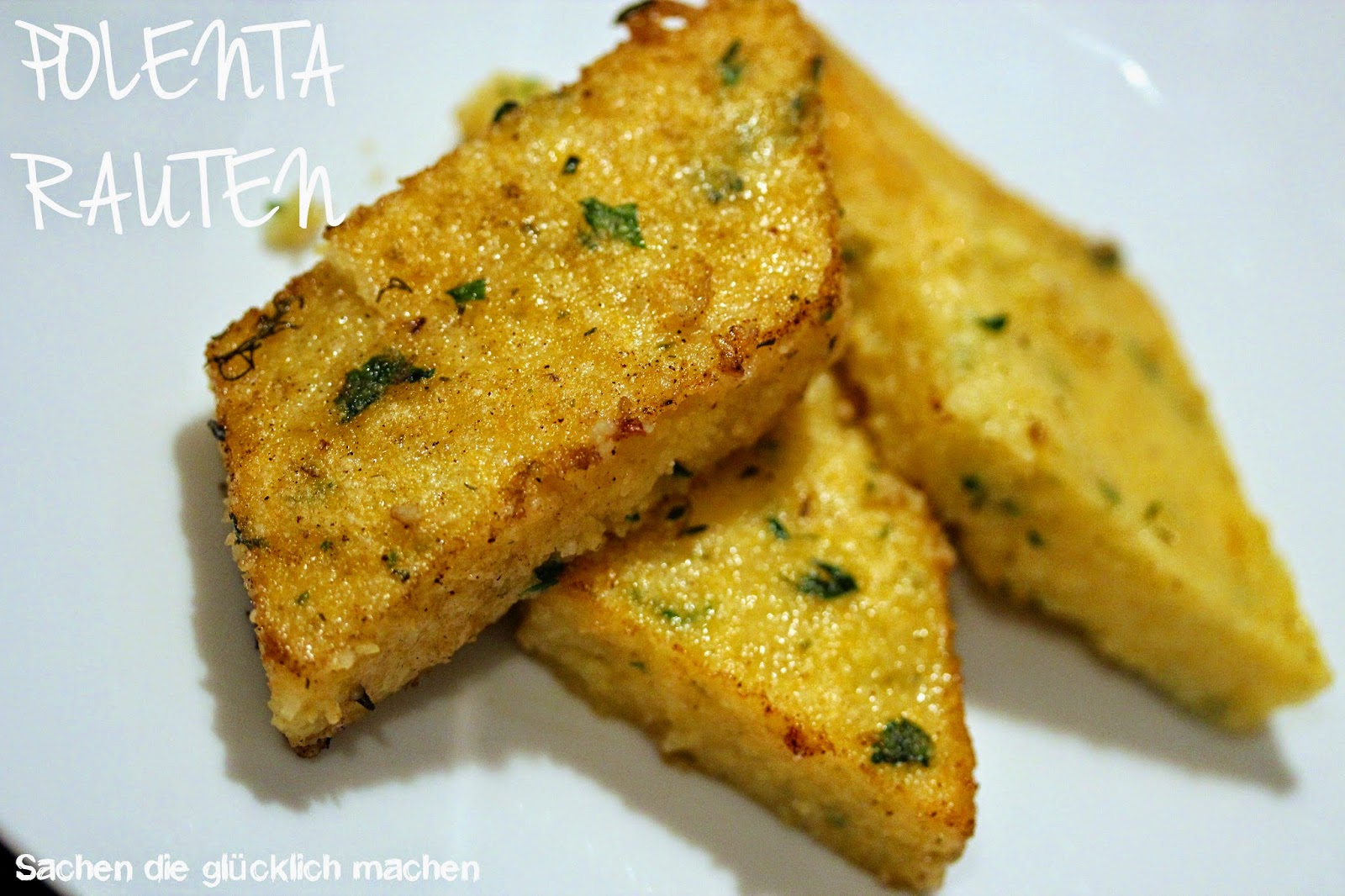 Sachen die glücklich machen: Polenta Rauten in Salbeibutter (VEGAN möglich)