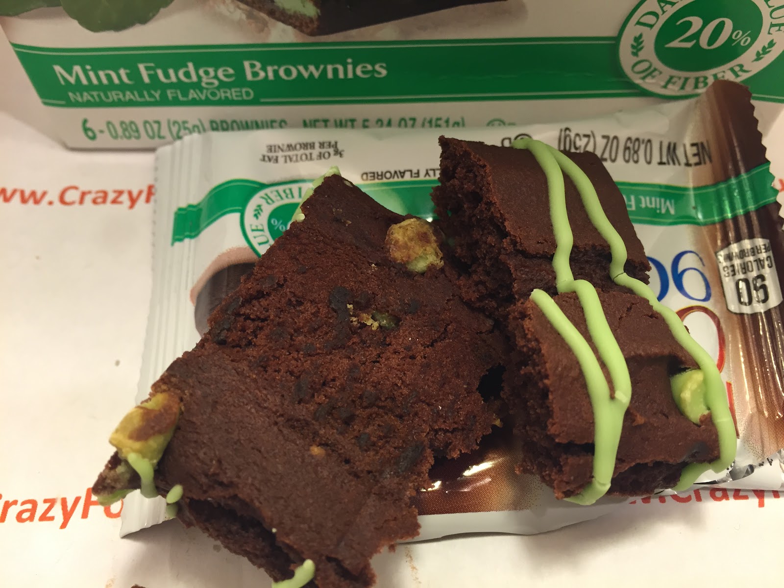 Crazy Food Dude Review Fiber One 90 Calorie Mint Fudge Brownies