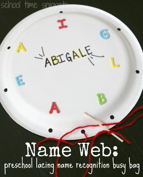 Paper Plate Name  Quick & Easy Preschool Name Recognition Activity