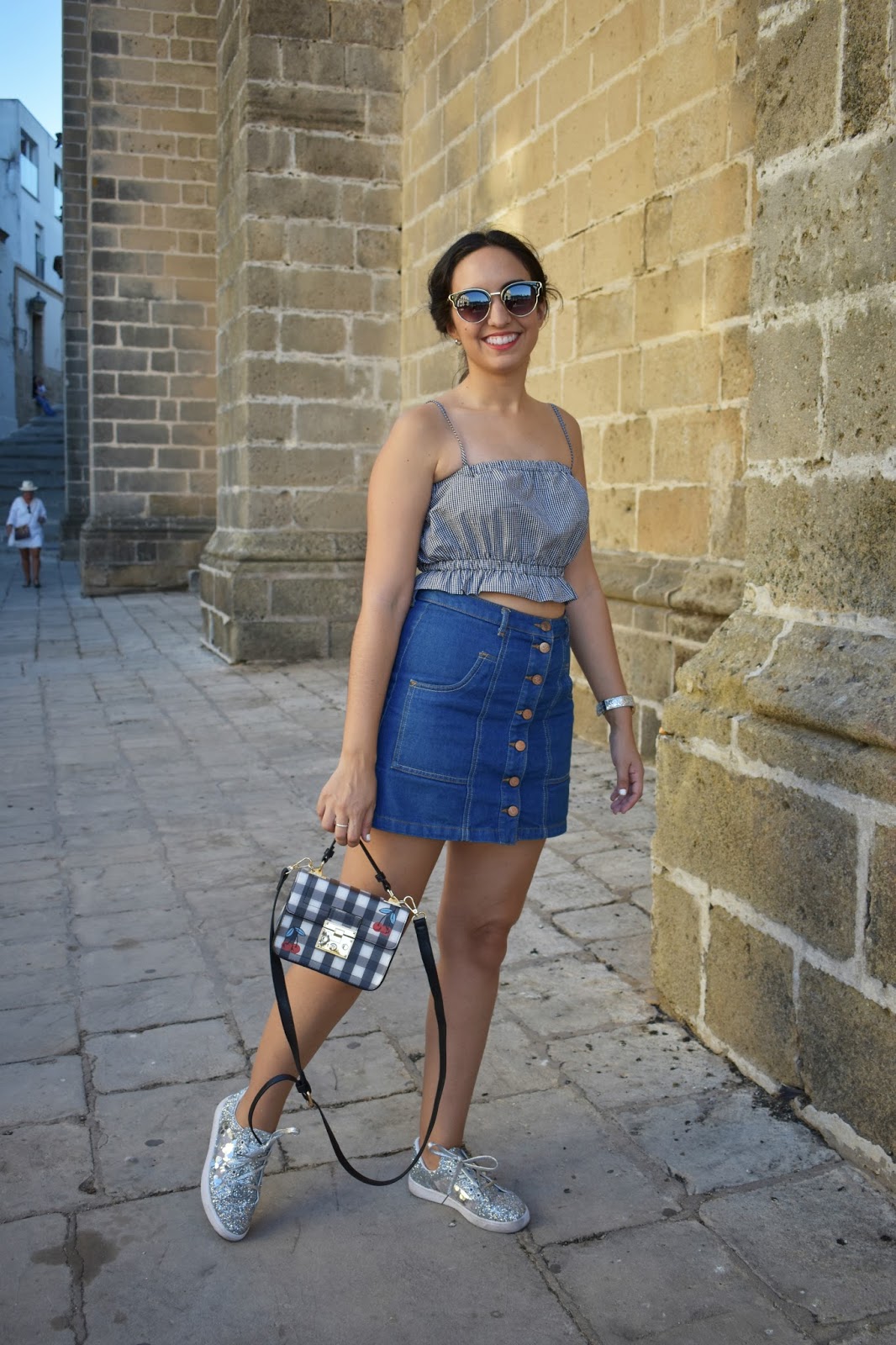 CHECKERED CROP TOP Cris Casual