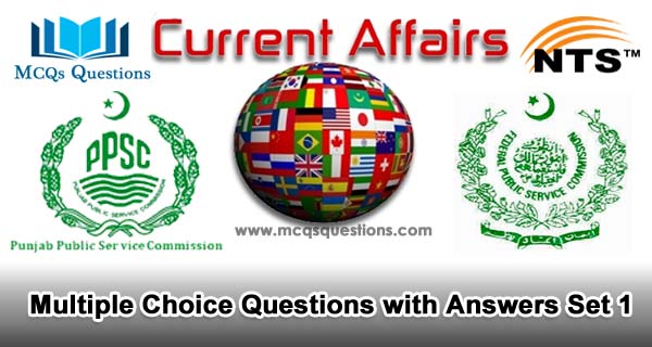 Current Affairs MCQs Set 1