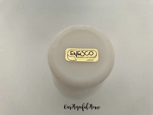 Enesco Designer Giftware Japan foil sticker original Precious Moments Forever Mine bud vase