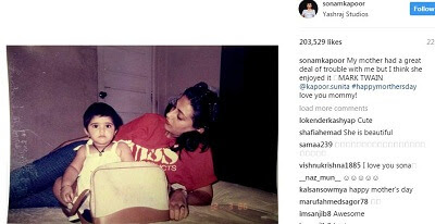 Sonam Kapoor's Mother's Day Update