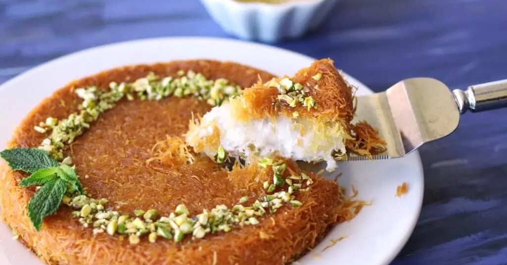 vegan kunafa (knafeh) shredded phyllo and sweet cheese dessert Recipe