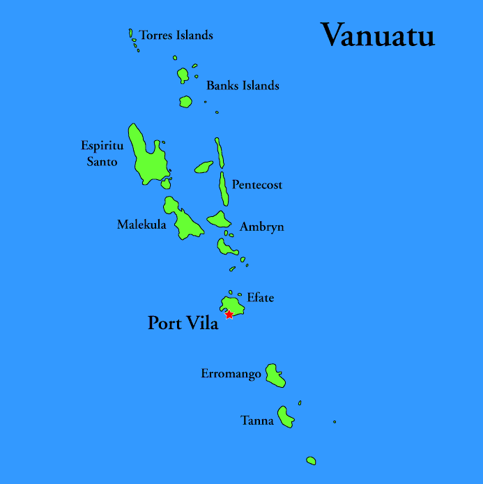 Mapas Geográficos das Ilhas Vanuatu