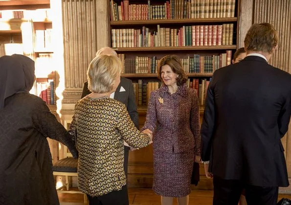 Queen Silvia, Princess Sofya attended Global Child Forum. Princess Victoria wore By Malene Birger Acarmar Dress