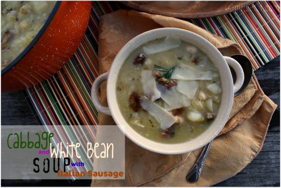 Cabbage and White Bean Soup with Italian Sausage