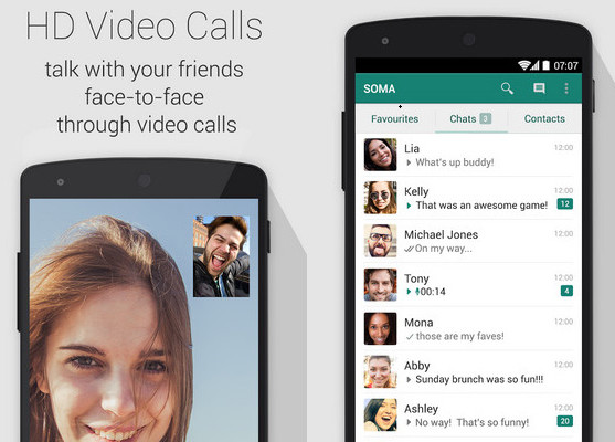 تطبيق سوما ماسنجر soma messenger محادثات بالصوت والصورة مجانا