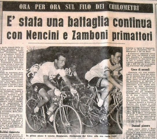 NoiVastesi Giro d'Italia 1959 Vasto per la prima volta sede di tappa