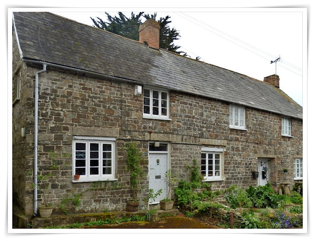 A row of cottages at Poughill, Bude, Cornwall