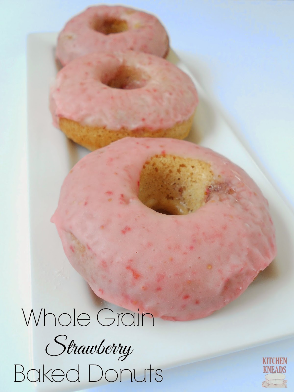 Whole Grain Strawberry Baked Donuts