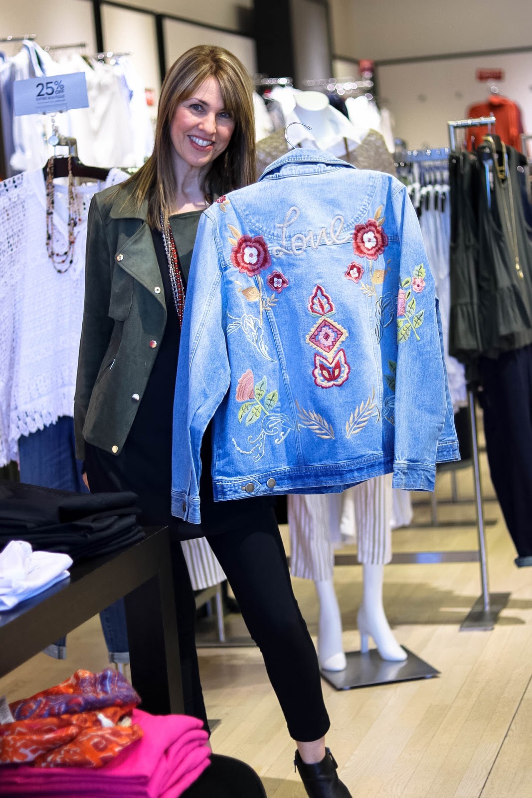 chicos embroidered denim jacket
