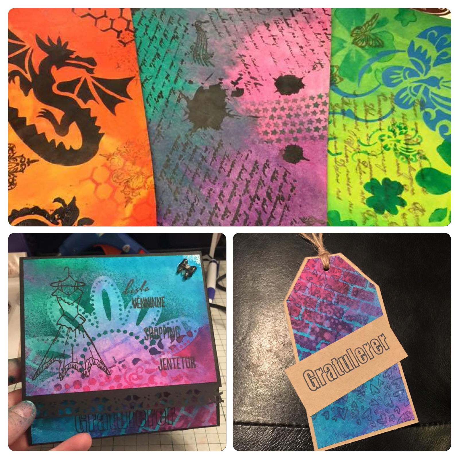 Scrappiness Kurs Mixed Media bakgrunner