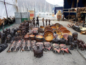 Handicraft sellers at "Mariners Wharf" in Hout Bay".