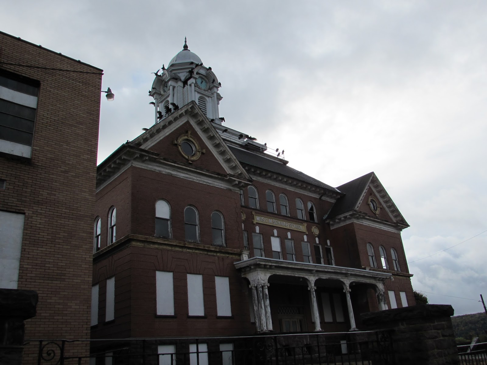 Weatherly, PA's Mrs. C. M. Schwab School Building Interesting